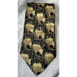 Ancient Madder Garcia Tie Mens Duckworm Alarm Vintage 100% Silk 4" X 60" Necktie